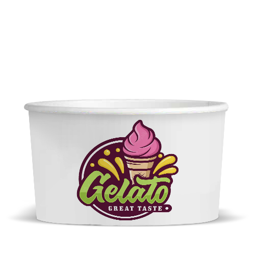 12oz custom printed ice cream tub